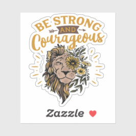 ライオン顔強く勇敢 シール