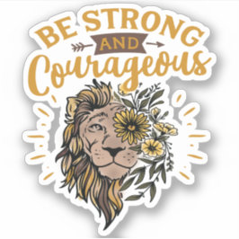 ライオン顔強く勇敢 シール