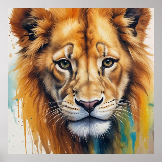 ライオン顔 ポスター (正面)