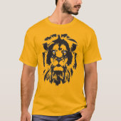 ライオン顔、私はあなたを見ている。獅子頭の刺青 Tシャツ (正面)
