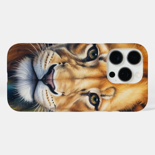 ライオン顔 Case-Mate iPhoneケース (裏面 (横))