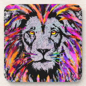 ライオン飲料用コースター – リアリスティックライオンスケッチ コースター (正面)