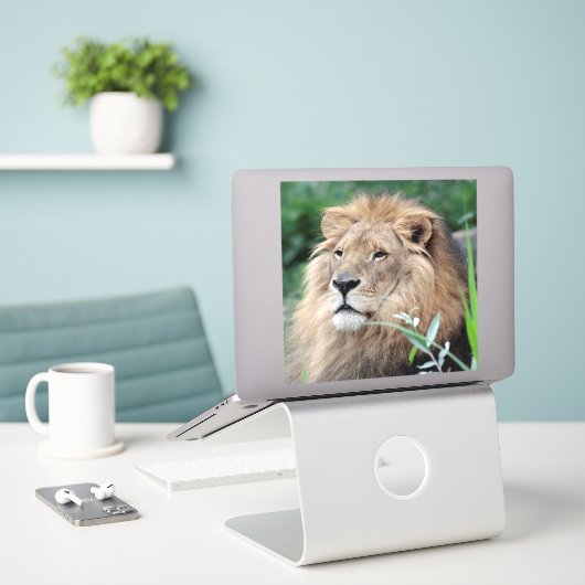 ライオン021 シール (デスク上のノートパソコン)