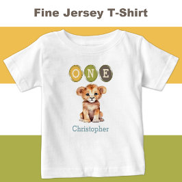 ライオン1日の誕生日の名前は青 ベビーTシャツ