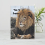 ライオン6880誕生日招待状 招待状 (スタンド正面)