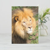 ライオン6918誕生日招待状 招待状 (スタンド正面)