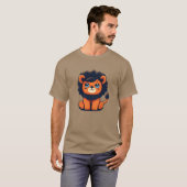 ライオン かわいい 動物 ライオン男子 ギフト Tシャツ (正面フル)