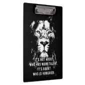 ライオン – やる気を起こさせる言葉 – 感動的 クリップボード (右)