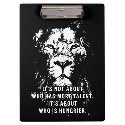 ライオン – やる気を起こさせる言葉 – 感動的 クリップボード (正面)