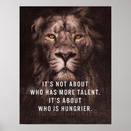 ライオン – やる気を起こさせる言葉 – 感動的 ポスター