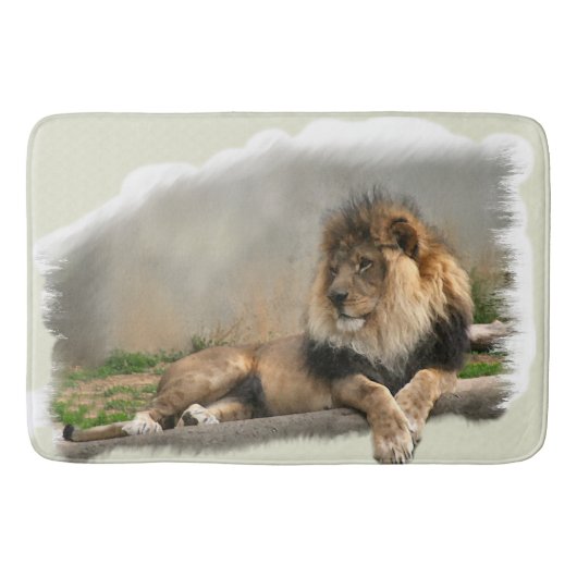 ライオン・アット・レスト バスマット (正面)