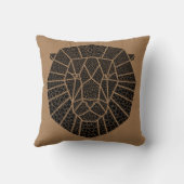 ライオン アブストラクト アート イラスト クッション (裏面)