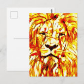 ライオン アート ポストカード (正面/裏面)