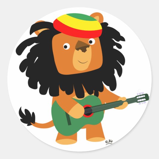 ライオン・オブ・ジオン・ステッカー ラウンドシール (正面)