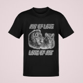 ライオン・カップル「芸術の愛」の芸術Love Mens Tシャツ
