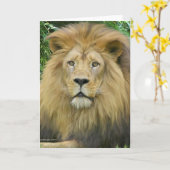 ライオン カード (黄色い花)