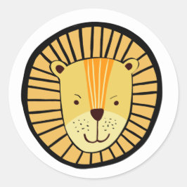 ライオン キッズ ジャングル 動物 ラウンドシール