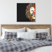 ライオン キャンバスプリント (インサイチュ (寝室))