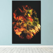 ライオン キャンバスプリント (インサイチュ (ウッドフロア))