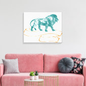 ライオン キャンバスプリント (インサイチュ (リビング))