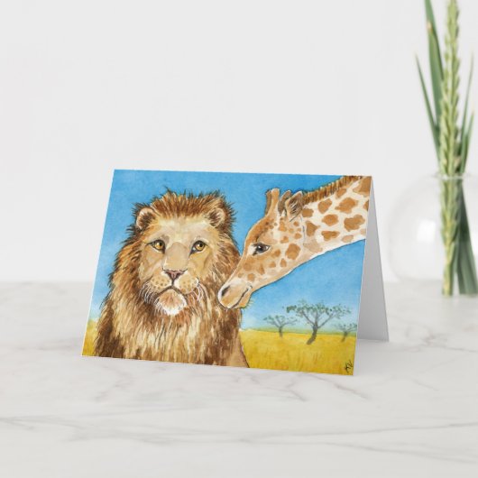 ライオン、キリン、バレンタイン・デー記念カード シーズンカード (正面)