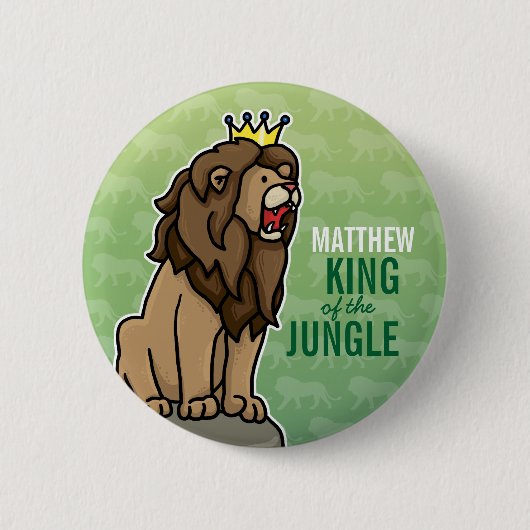 『ライオン·キング·オブ·ザ·ジャングル』 缶バッジ (正面)