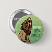 『ライオン·キング·オブ·ザ·ジャングル』 缶バッジ (正面&裏面)