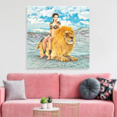 ライオン・クイーン・ファンタス キャンバスプリント (インサイチュ (リビング))