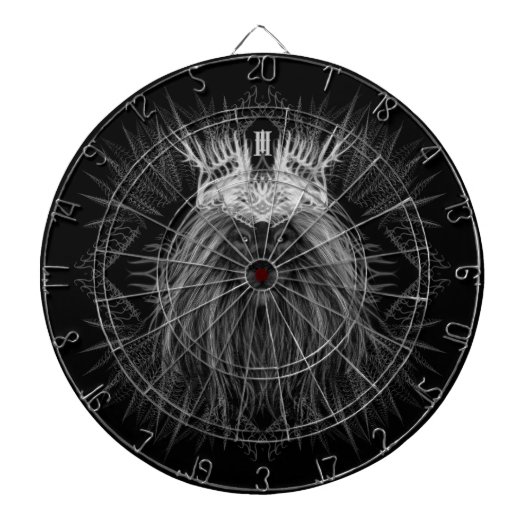 ライオン、クラウンモノグラムブラック ダーツボード (正面)