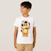 ライオン サッカー選手 サッカー Tシャツ (正面フル)