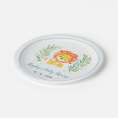 ライオン(サファリ動物)のベビーシャワーの紙皿 ペーパープレート (アングル)