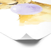 ライオン、サファリ、紫色のバブルガム男女兼用、 フォトプリント            (角)