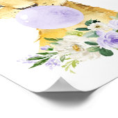 ライオン、サファリ、紫色のバブルガム男女兼用、 ポスター (角)