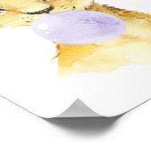 ライオン、サファリ、紫色のバブルガム男女兼用、 ポスター (角)