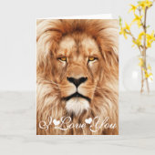 ライオン・ザ・キング　写真　絵画　愛してる カード (黄色い花)