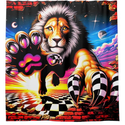 ライオン シャワーカーテン (正面)
