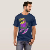 ライオン スキー スキーヤー 冬のスポーツ Tシャツ (正面フル)
