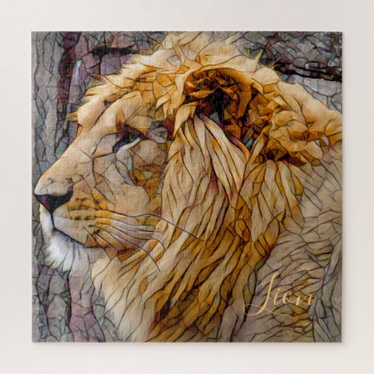 ライオン[スクエアジグソーパズル] ジグソーパズル (縦)