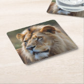 ライオン スクエアペーパーコースター (アングル)