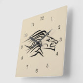 ライオン – スクエア壁時計 (傾斜)