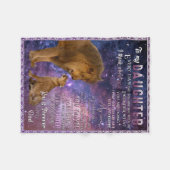 ライオン・トゥ・マイ・娘 フリースブランケット (正面(横))