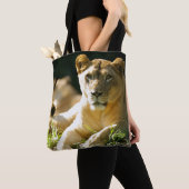 ライオン トートバッグ (クローズアップ)