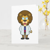 ライオン・ドクターのドクターコート カード (黄色い花)