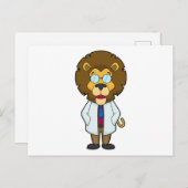 ライオン・ドクターのドクターコート ポストカード (正面/裏面)