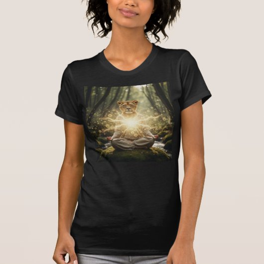 ライオン・ハーテッド・ジョイ瞑想ポータル Tシャツ (正面)