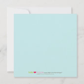 ライオン＆バーディー デザイナー 誕生発表 (青) 案内状 (裏面)