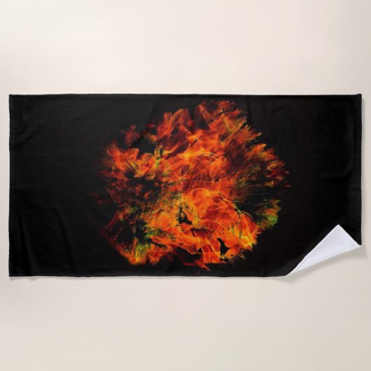 ライオン ビーチタオル (正面)