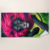 ライオン ビーチタオル (正面)