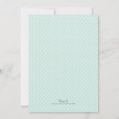 ライオン ファミリー ミント カップル ベビー シャワー 招待状 ラウンド (裏面)