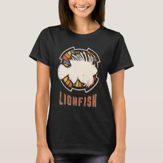 ライオン フィッシュ レトロ クラシック ヴィンテージ 動物 愛 Tシャツ